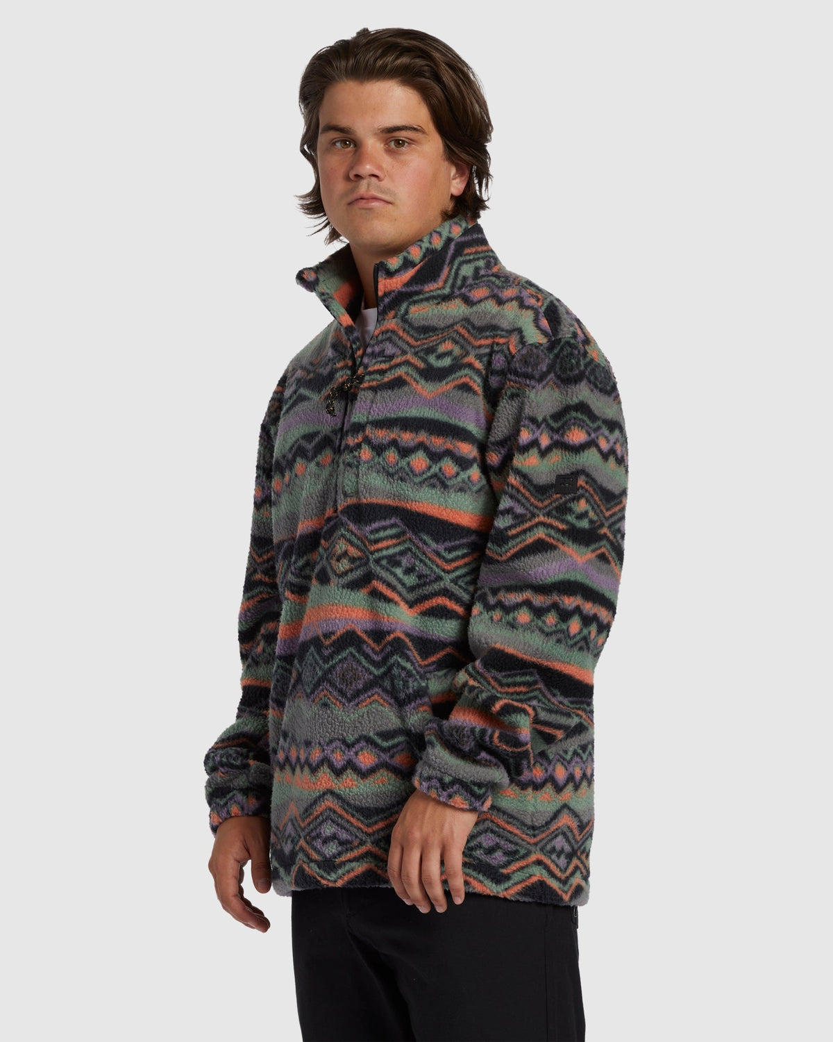 Mens A/Div Boundary Mock Neck Fleece Top