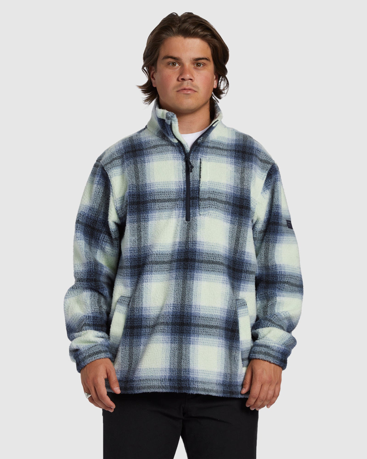Mens A/Div Boundary Mock Neck Fleece Top