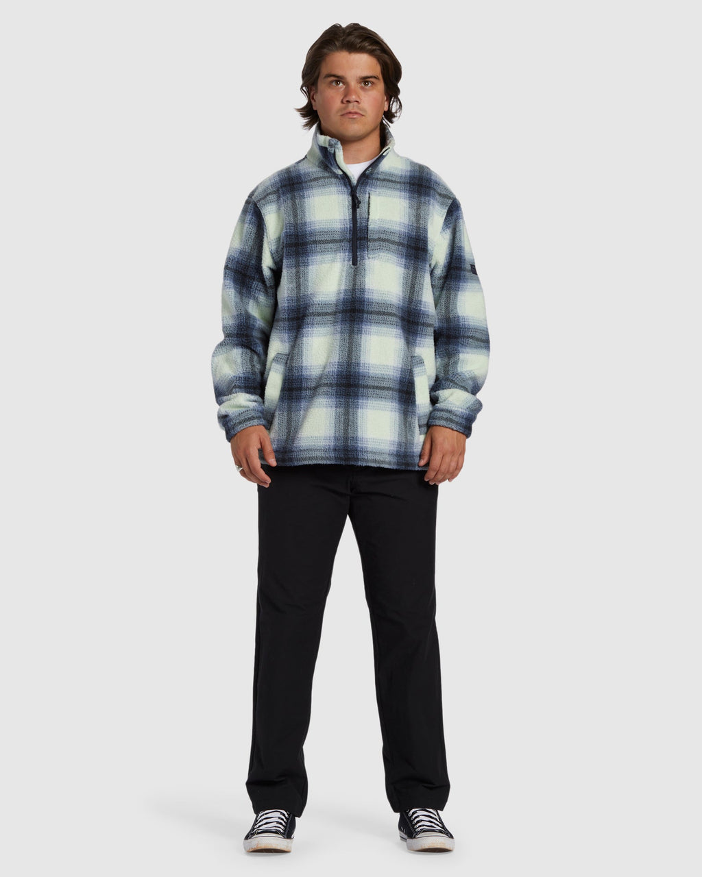 Mens A/Div Boundary Mock Neck Fleece Top