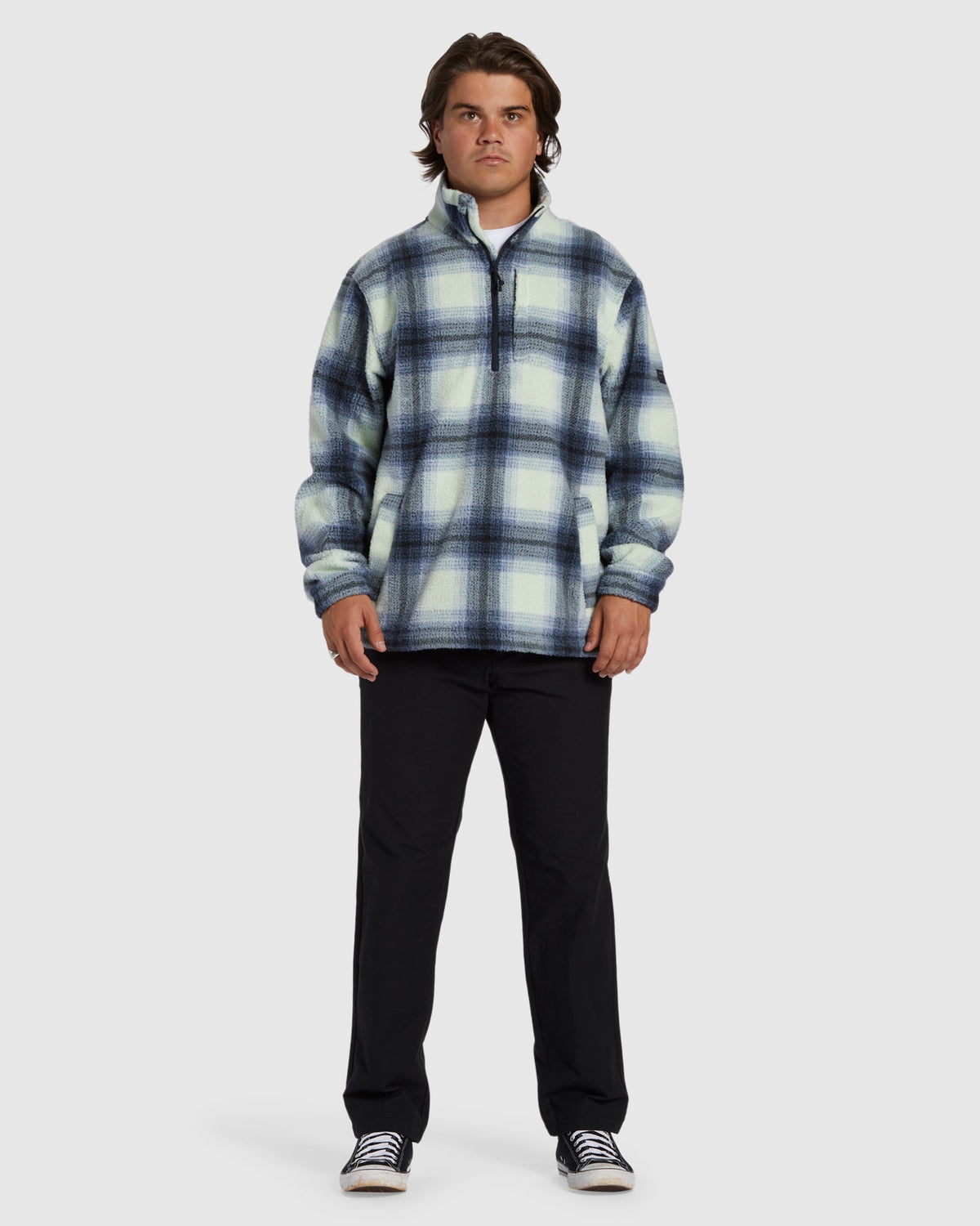 Mens A/Div Boundary Mock Neck Fleece Top