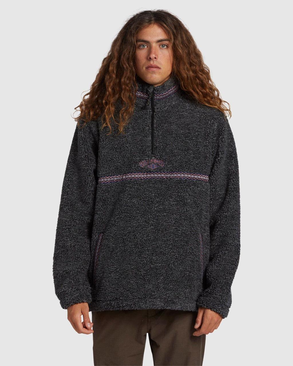 Mens A/Div Boundary Tombstone Mock Neck Fleece Jumper