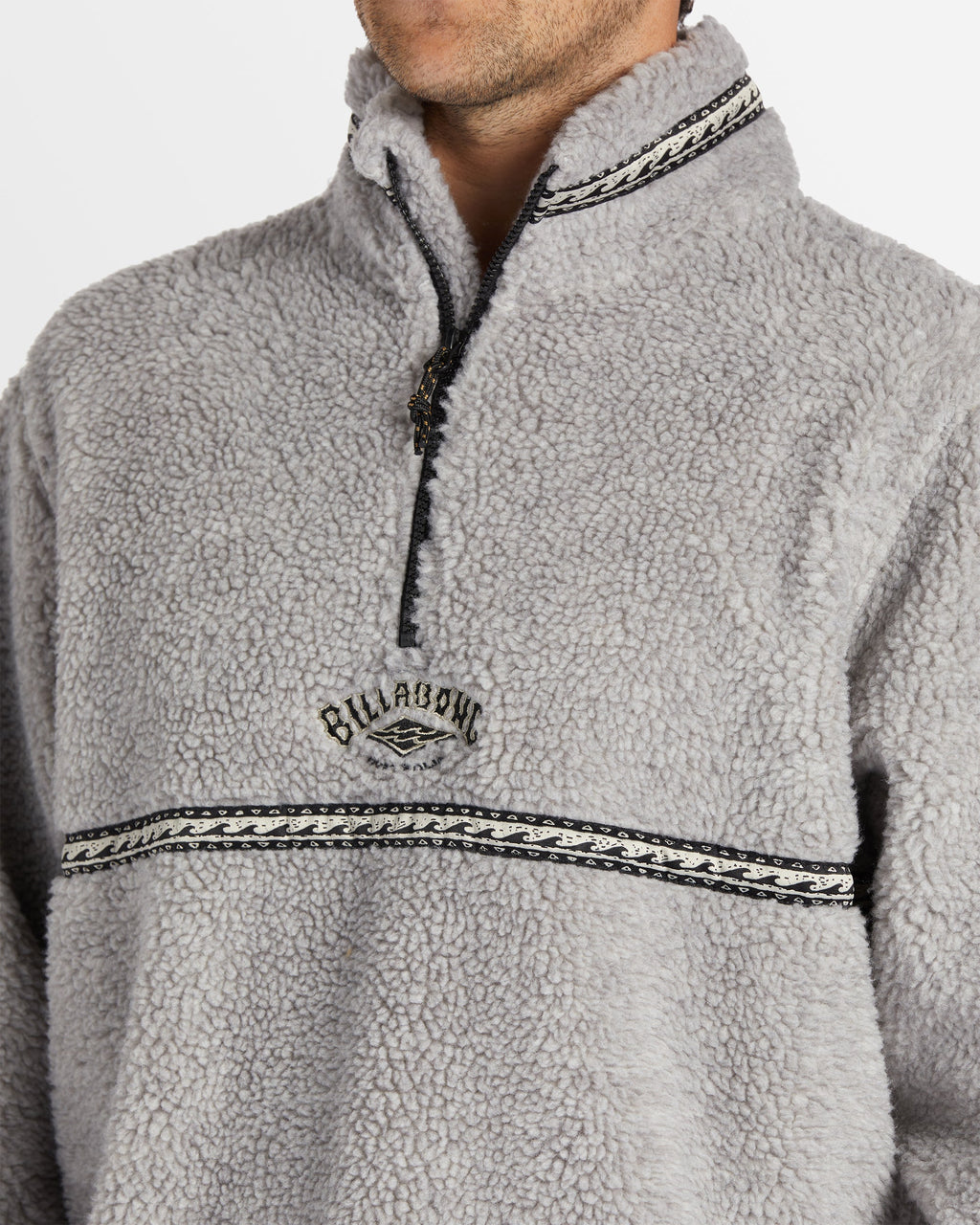 Mens A/Div Boundary Mock Neck Fleece Top