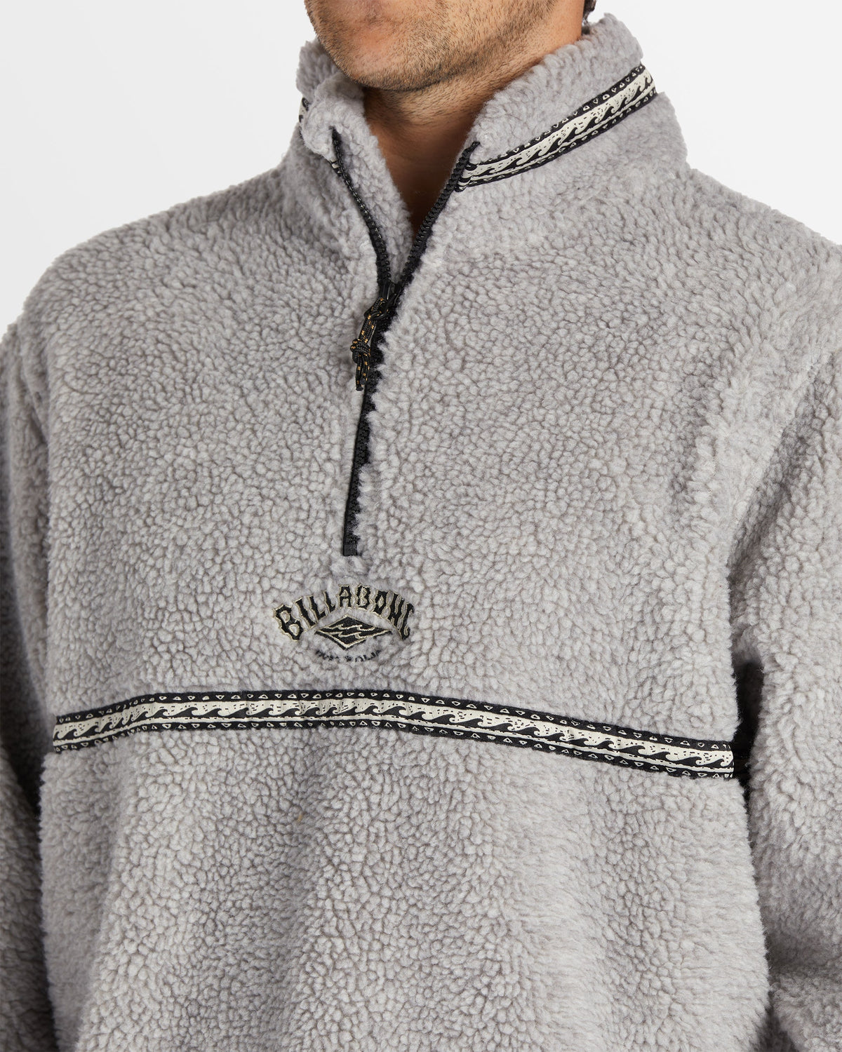 Mens A/Div Boundary Mock Neck Fleece Top