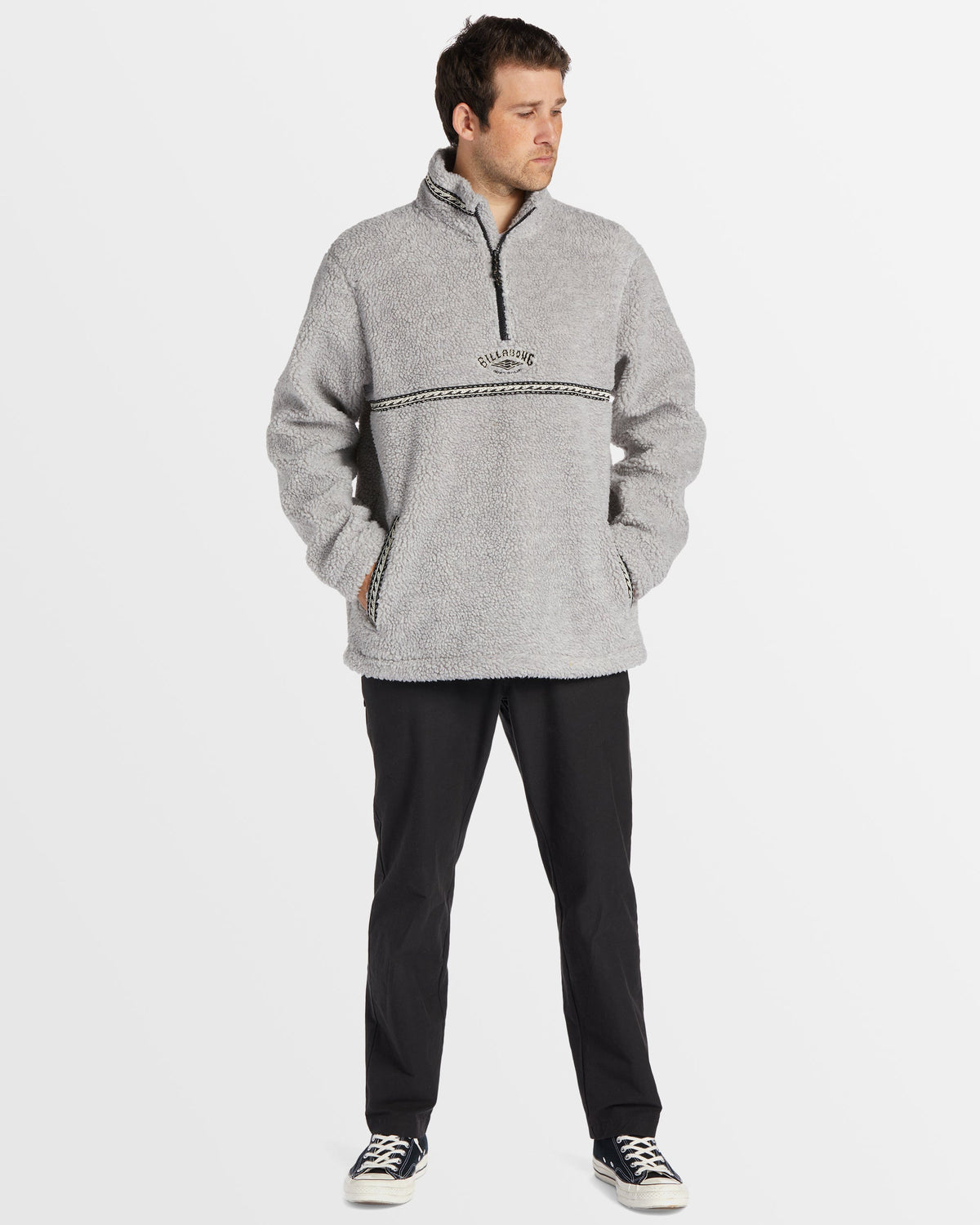 Mens A/Div Boundary Mock Neck Fleece Top