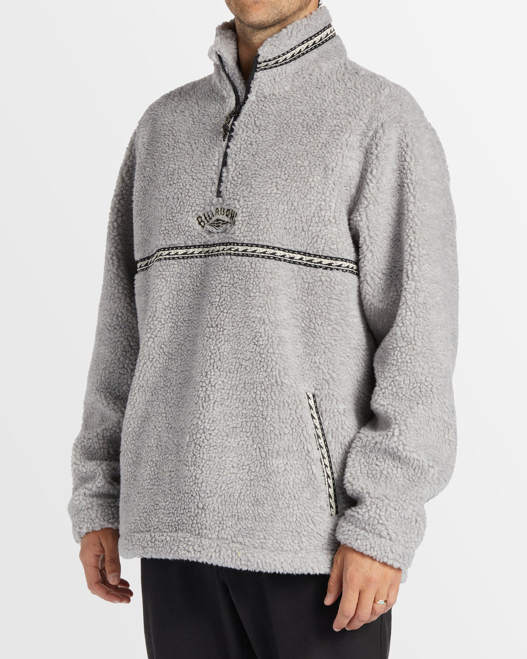 Mens A/Div Boundary Mock Neck Fleece Top