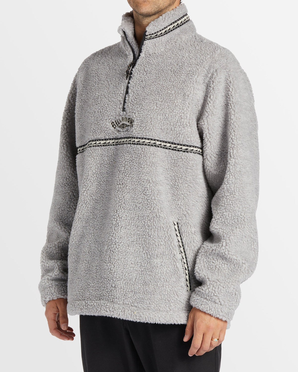 Mens A/Div Boundary Mock Neck Fleece Top