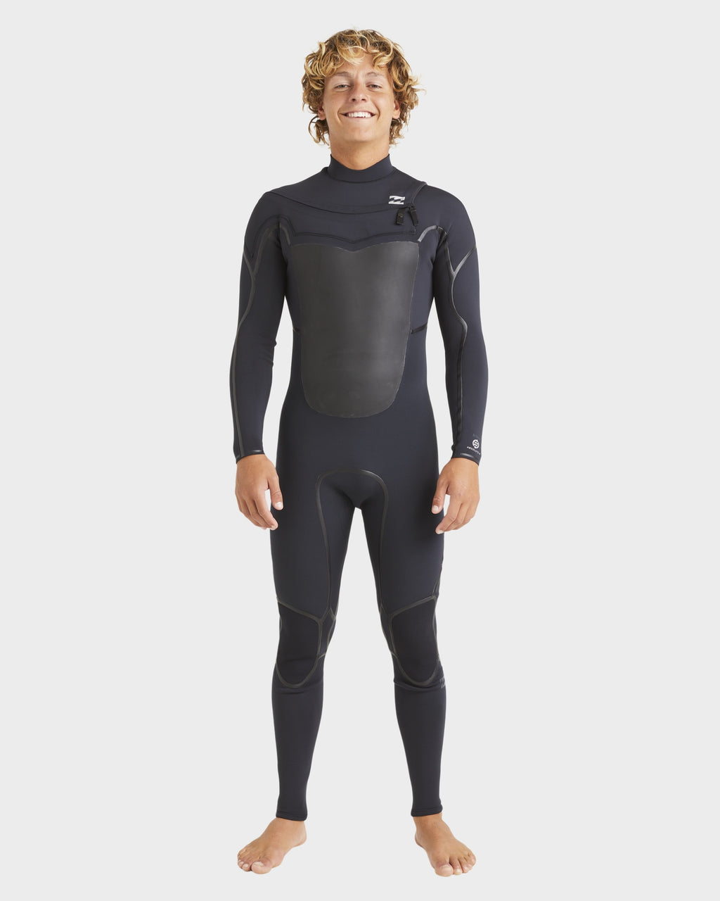 Mens 3/2mm Absolute Natural Chest Zip Steamer Wetsuit