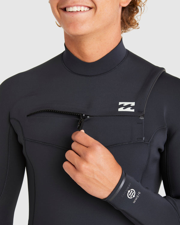 Mens 3/2 Absolute Natural Chest Zip Wetsuit