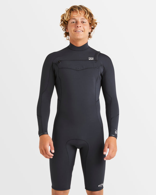 Mens 2/2mm Absolute Natural Chest Zip Long Sleeve Springsuit