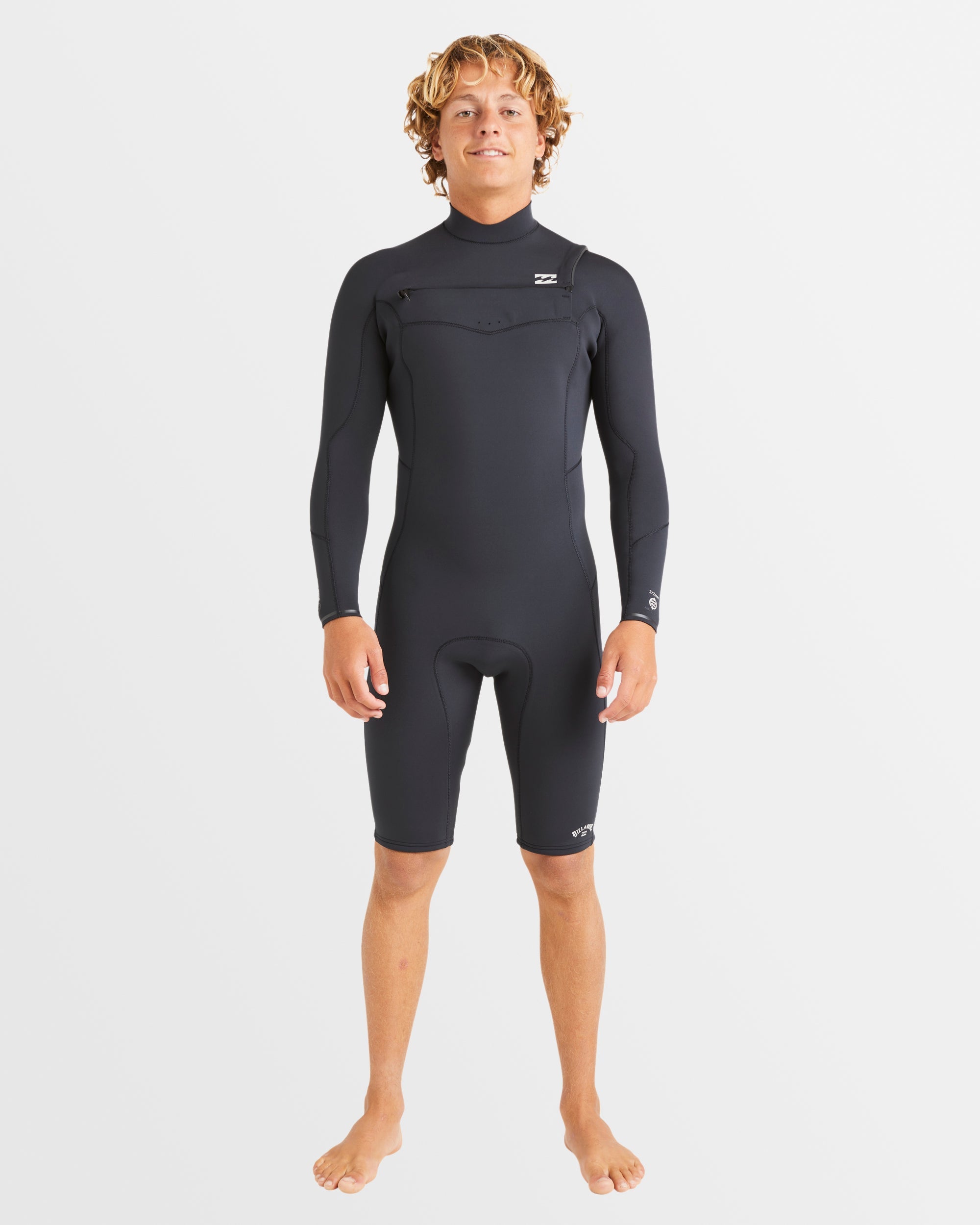 Mens 2/2mm Absolute Natural Chest Zip Long Sleeve Springsuit