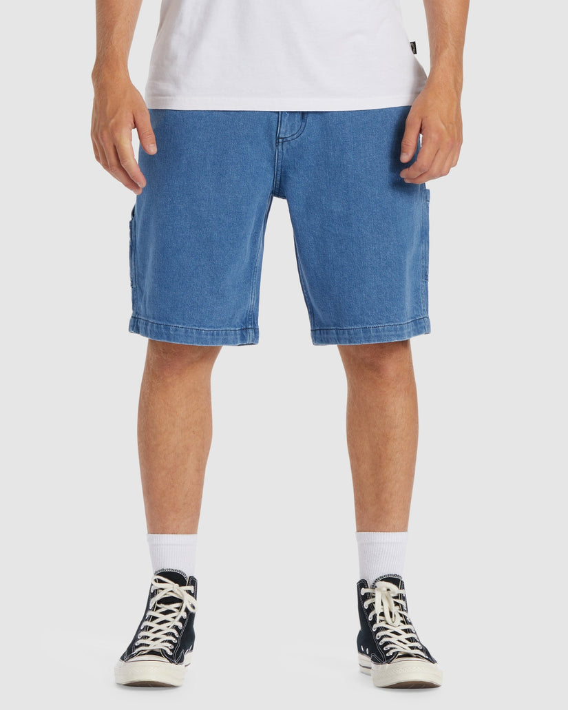 Mens Bad Dog Denim Shorts