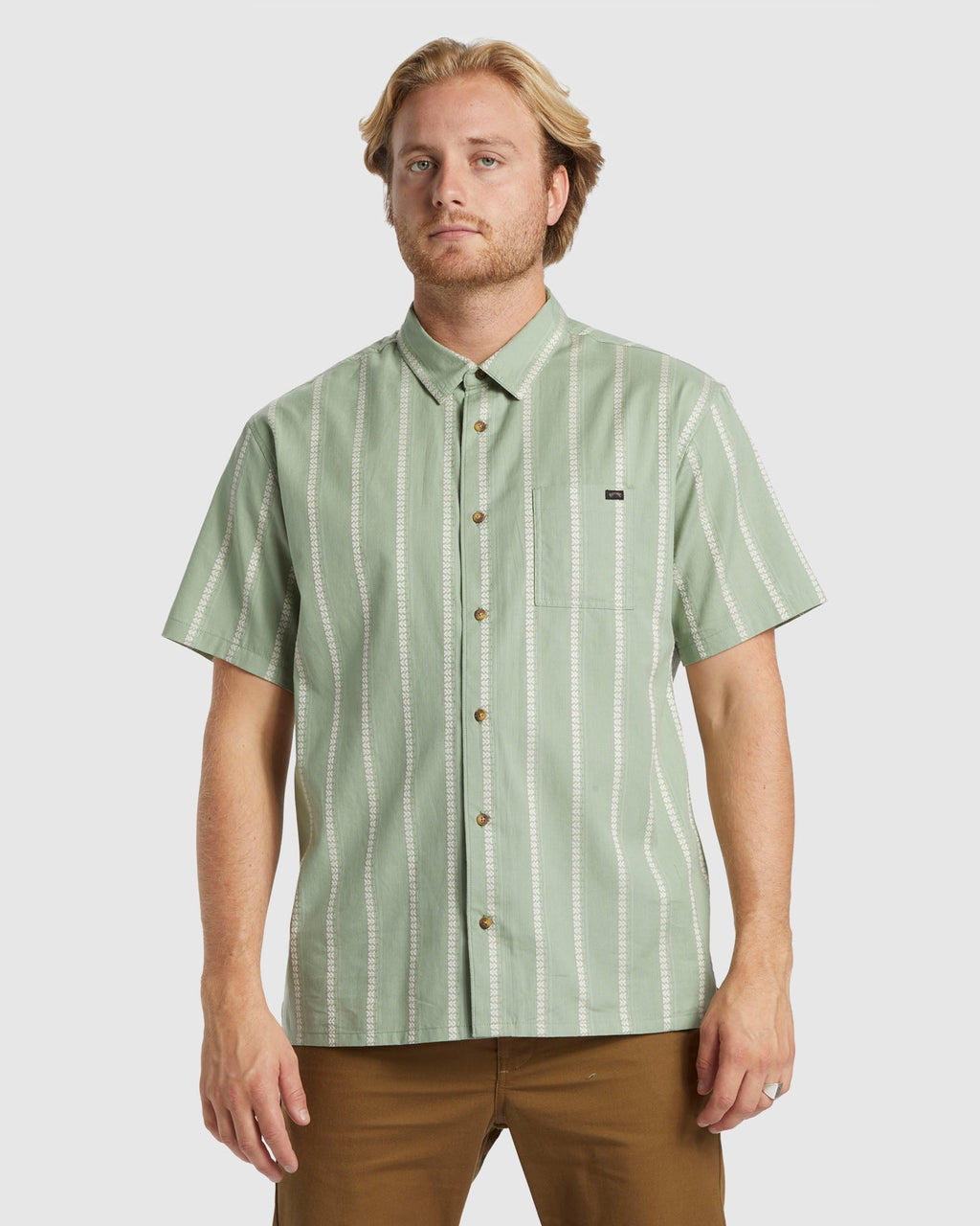 Mens Sundays Jacquard Short Sleeve Shirt