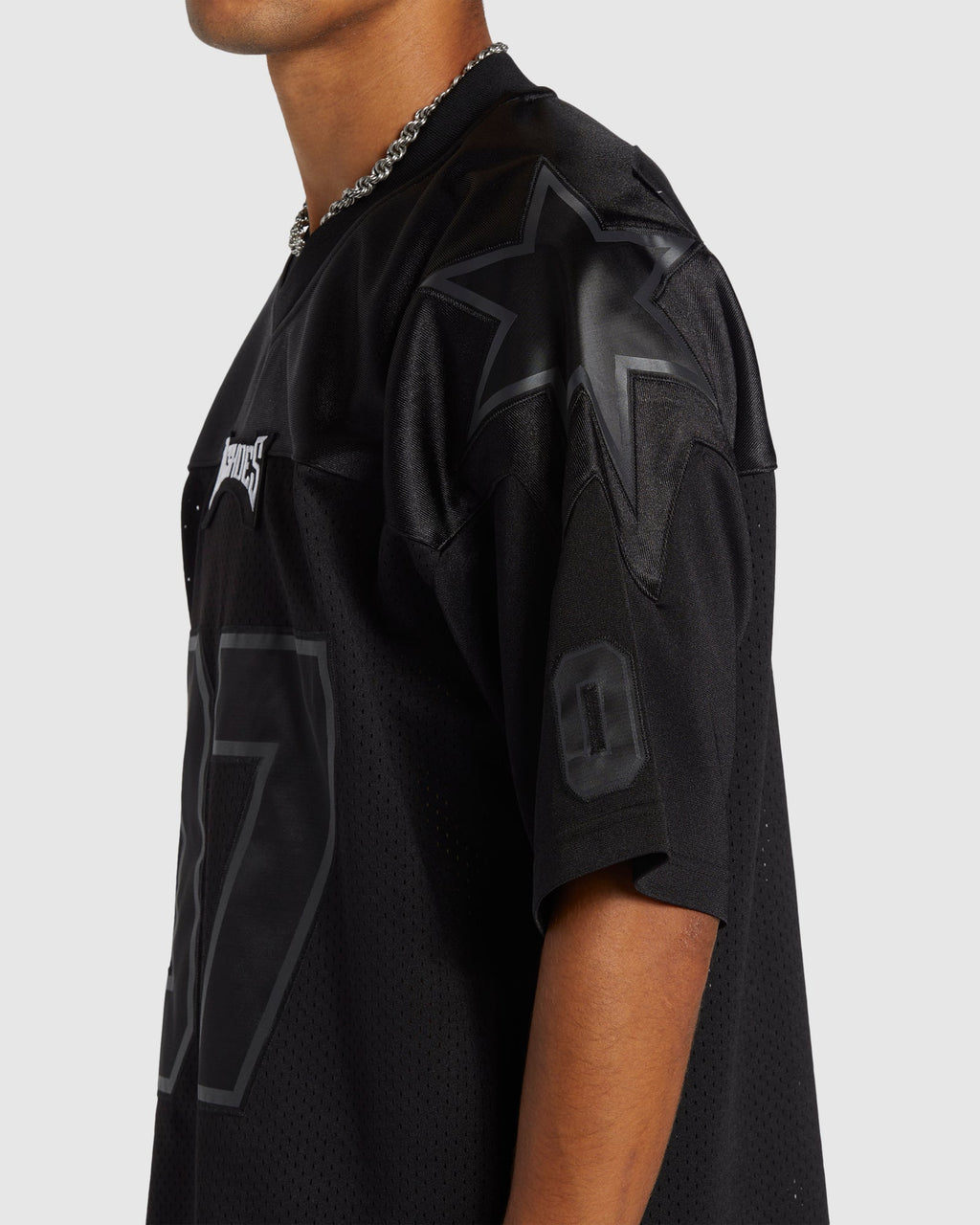Mens Mens Blackout Football Jersey Short Sleeve Shirt