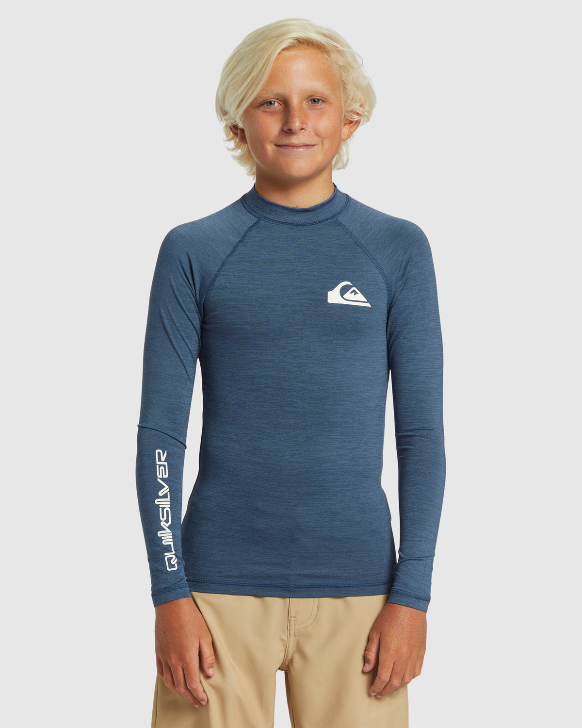 Boys 8-16 Everyday Solid Long Sleeve UPF 50 Rash Vest