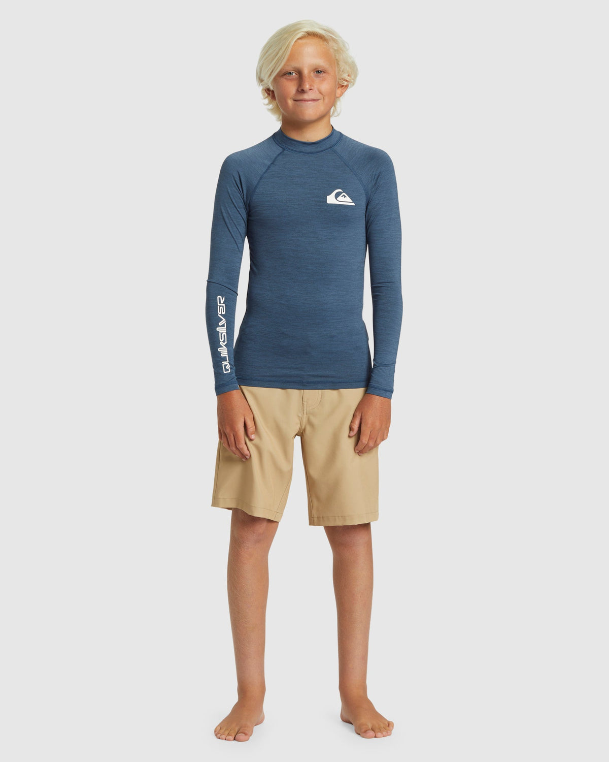 Boys 8-16 Everyday Solid Long Sleeve UPF 50 Rash Vest