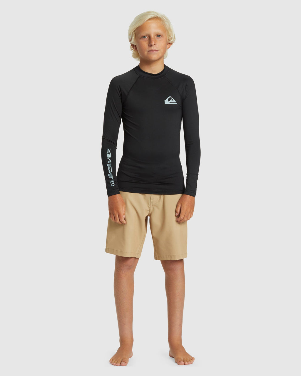 Boys 8-16 Everyday Solid Long Sleeve UPF 50 Rash Vest