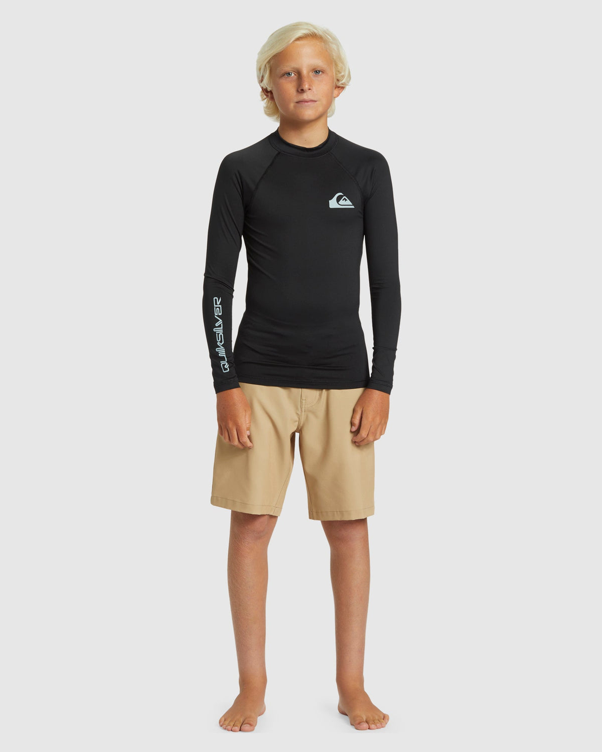 Boys 8-16 Everyday Solid Long Sleeve UPF 50 Rash Vest