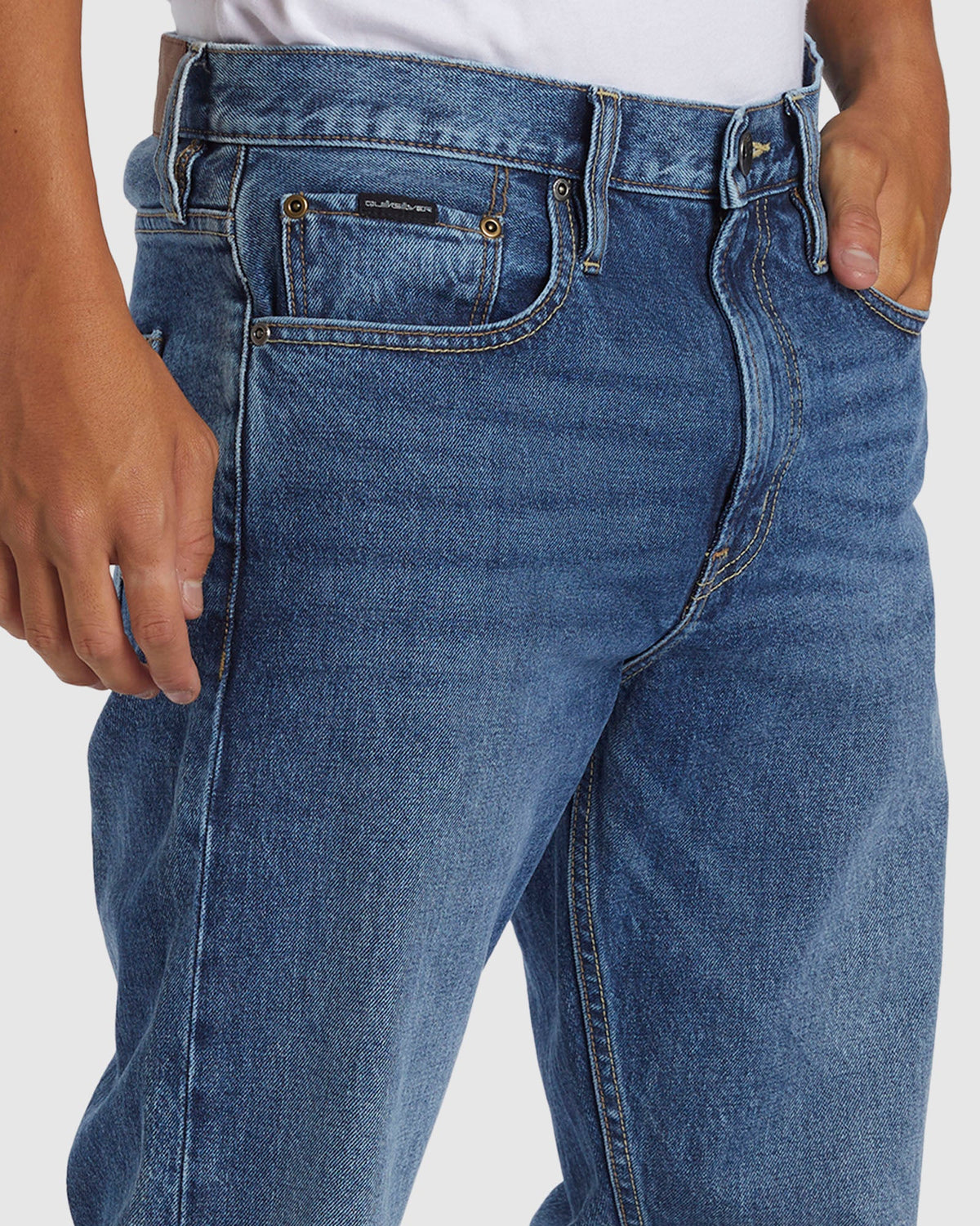 Mens Modern Wave Aged Regular Fit Jeans