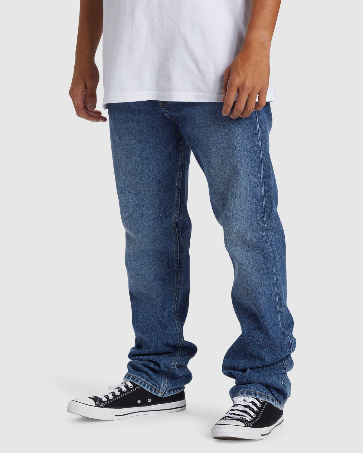 Mens Modern Wave Aged Regular Fit Jeans