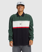 Mens Mercury Rugby Long Sleeve Polo Shirt