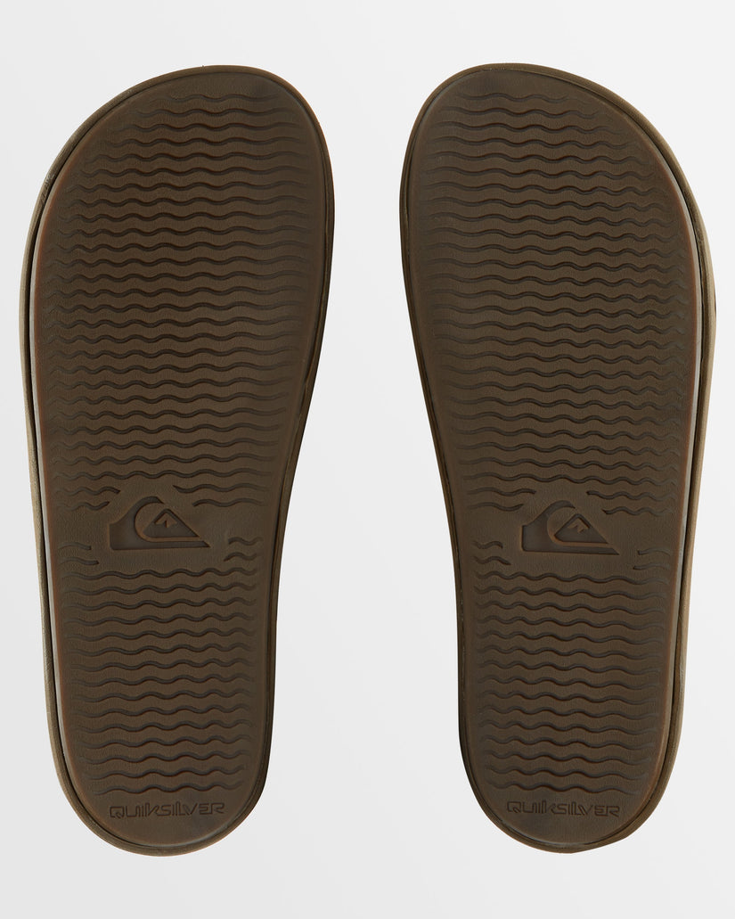 Mens Rivi Leather Double Adjust Slides