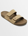 Mens Rivi Leather Double Adjust Slides