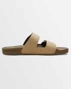 Mens Rivi Leather Double Adjust Slides