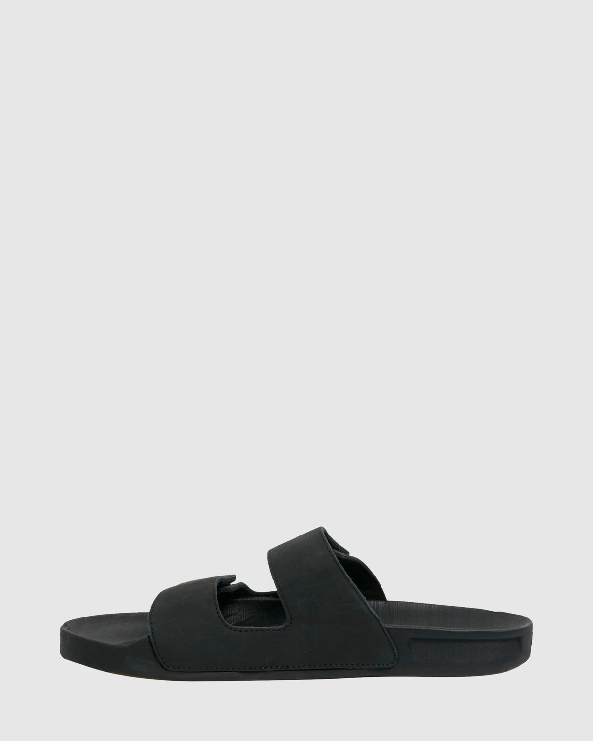 Mens Rivi Leather Double Adjust Slides
