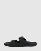 Mens Rivi Leather Double Adjust Slides
