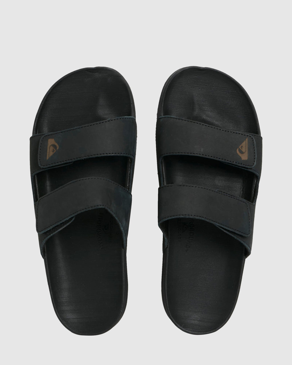 Mens Rivi Leather Double Adjust Slides