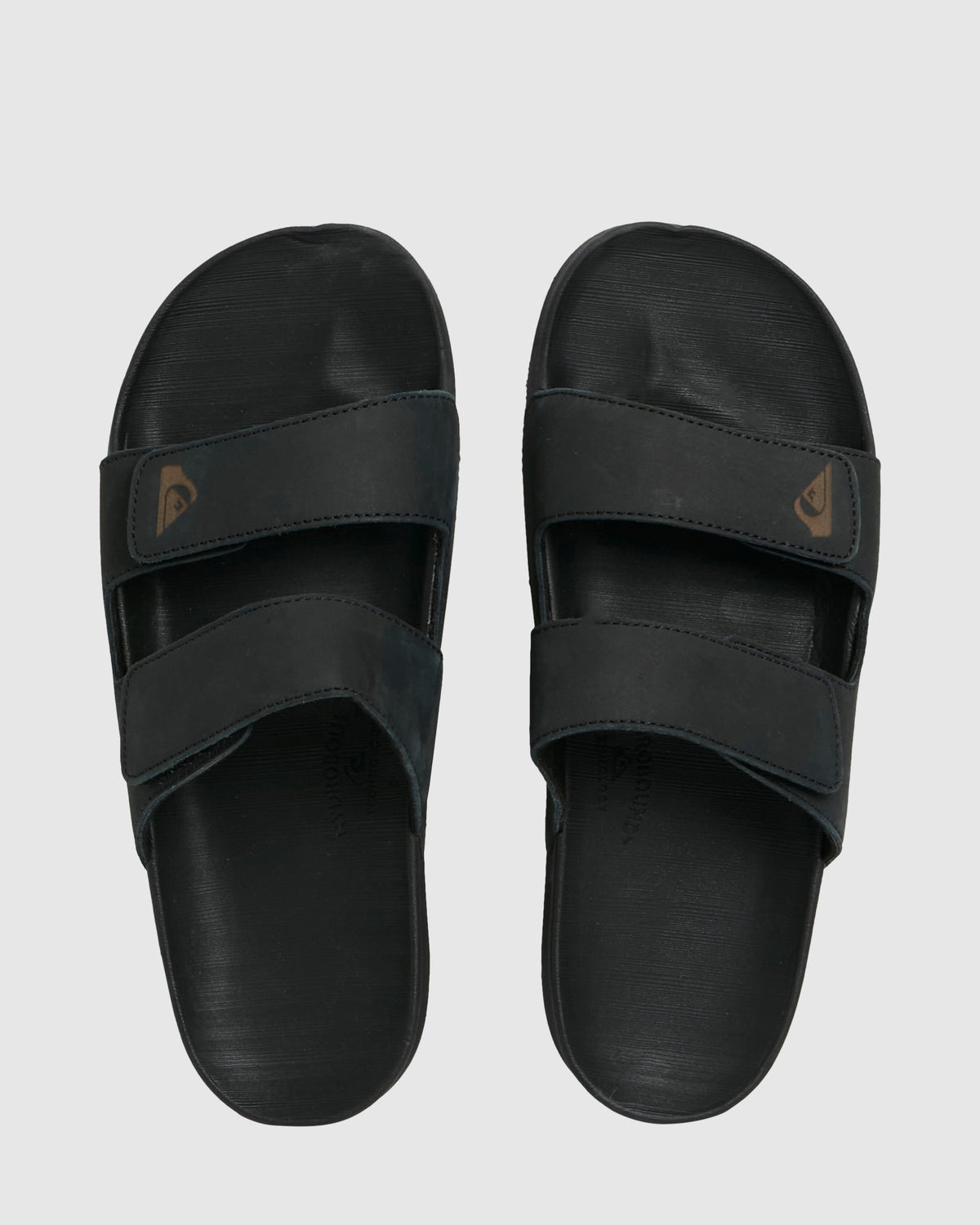 Mens Rivi Leather Double Adjust Slides