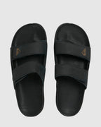 Mens Rivi Leather Double Adjust Slides