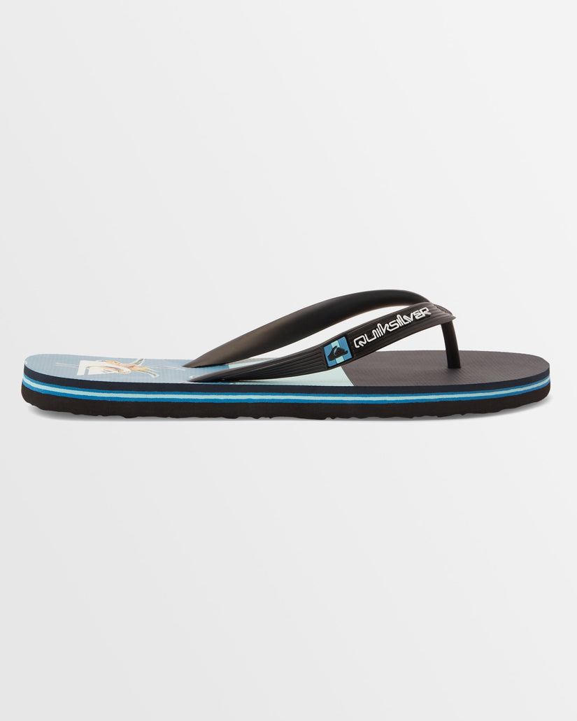 Mens Molokai Art Beach Flip-Flops