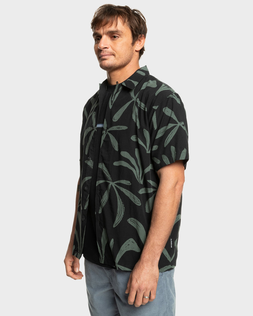 Mens Abstract Island Short Sleeve Shirt