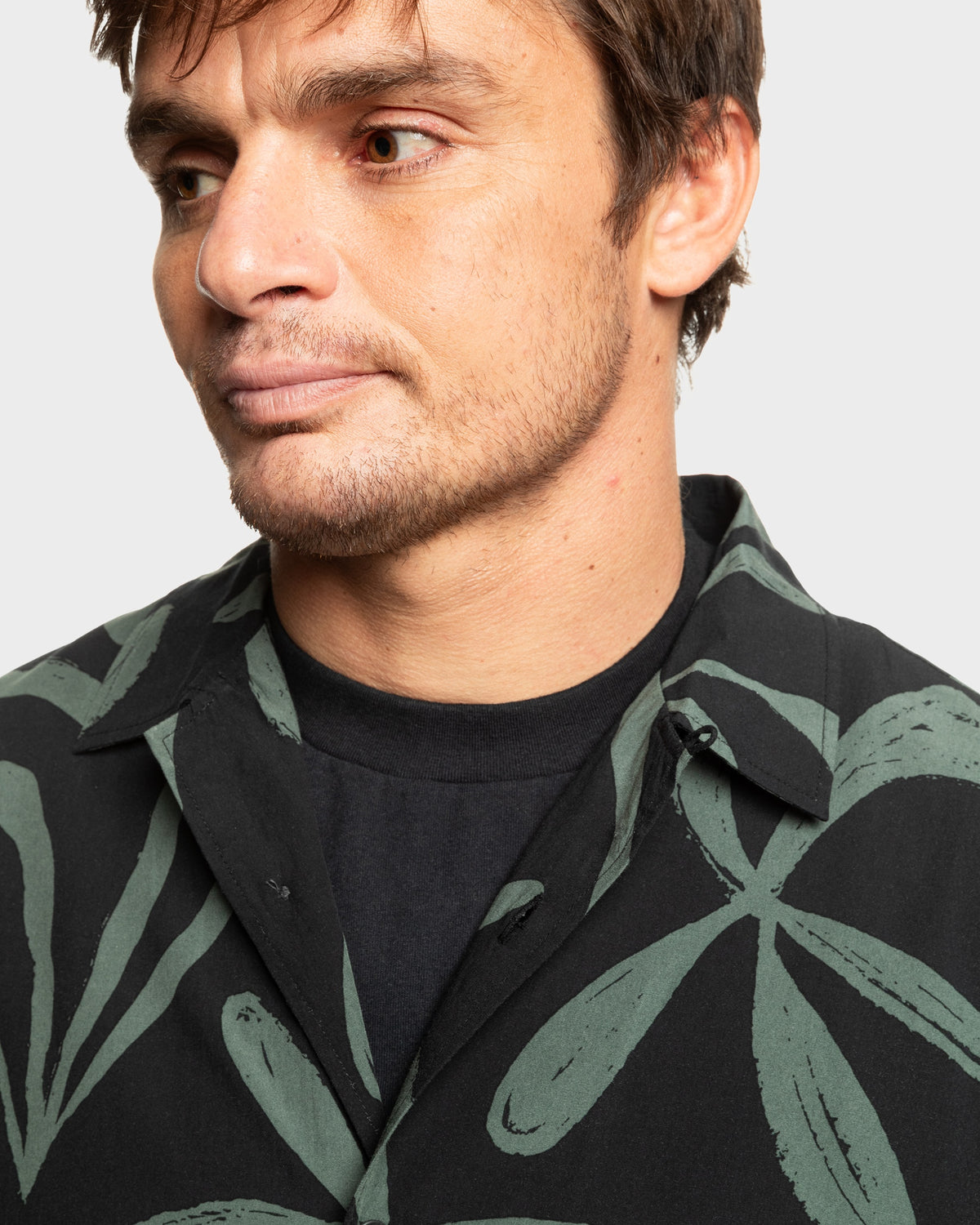 Mens Abstract Island Short Sleeve Shirt