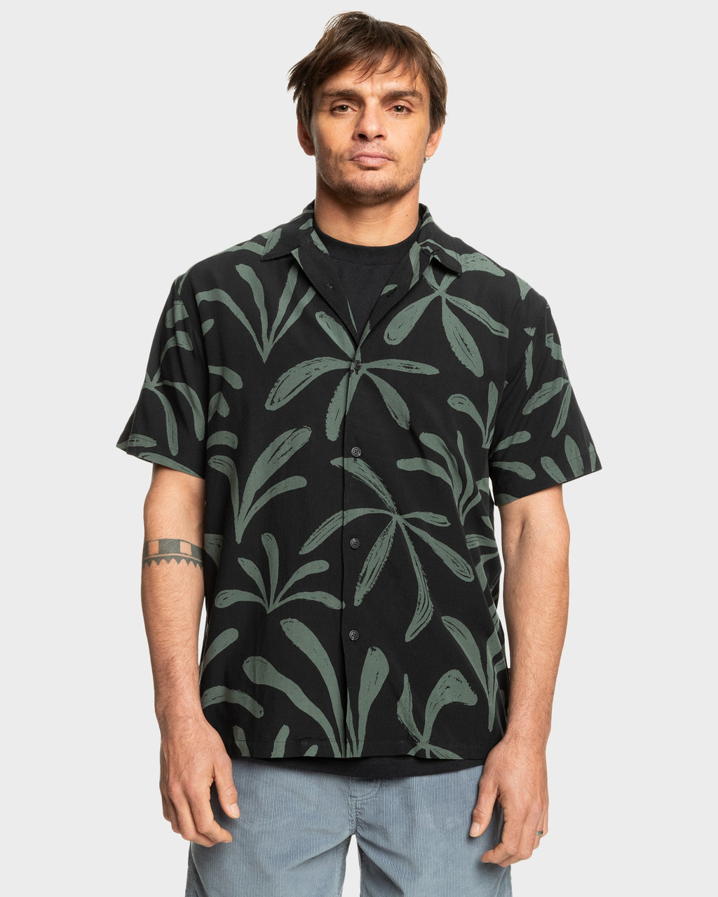 Mens Abstract Island Short Sleeve Shirt