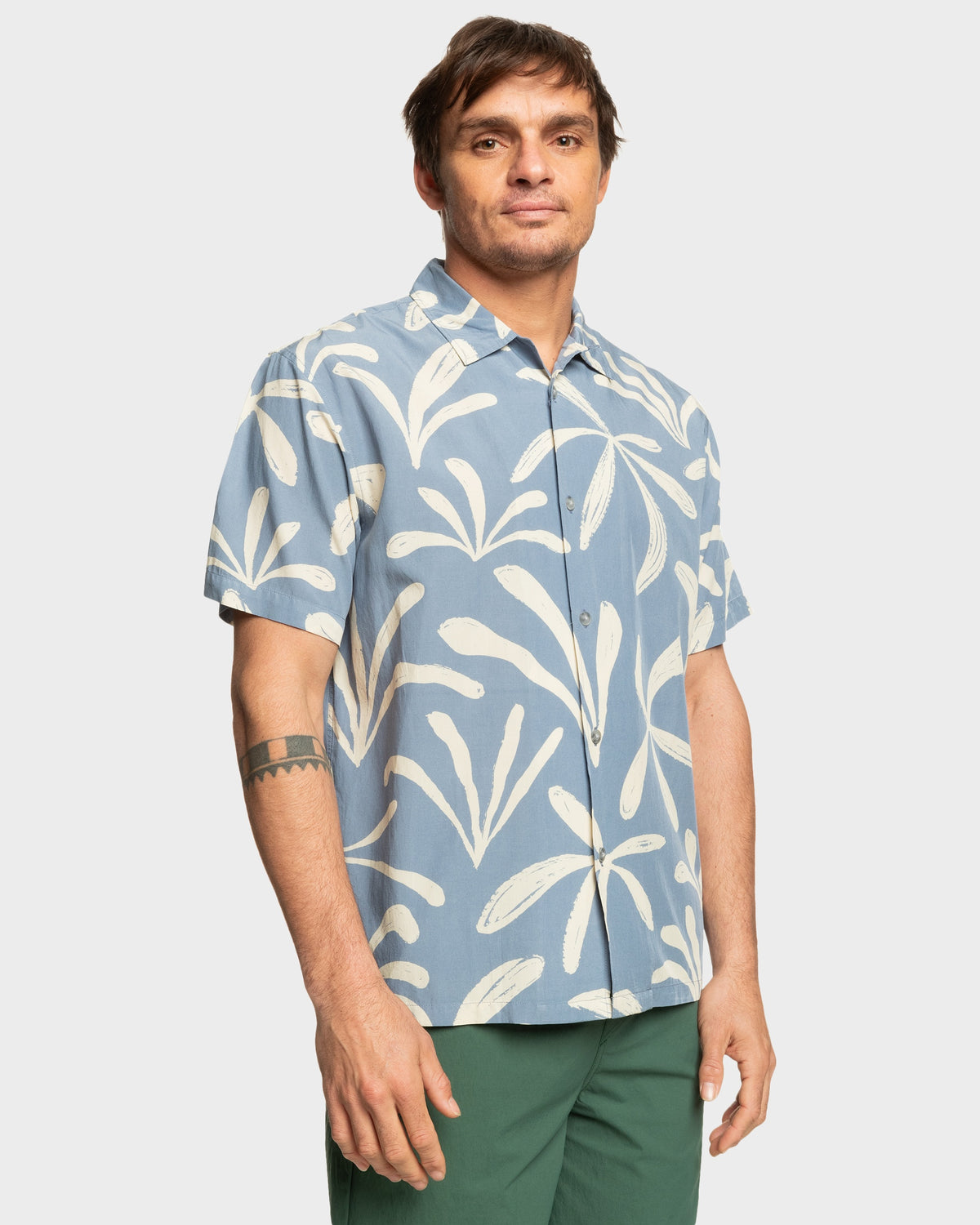 Mens Abstract Island Short Sleeve Shirt