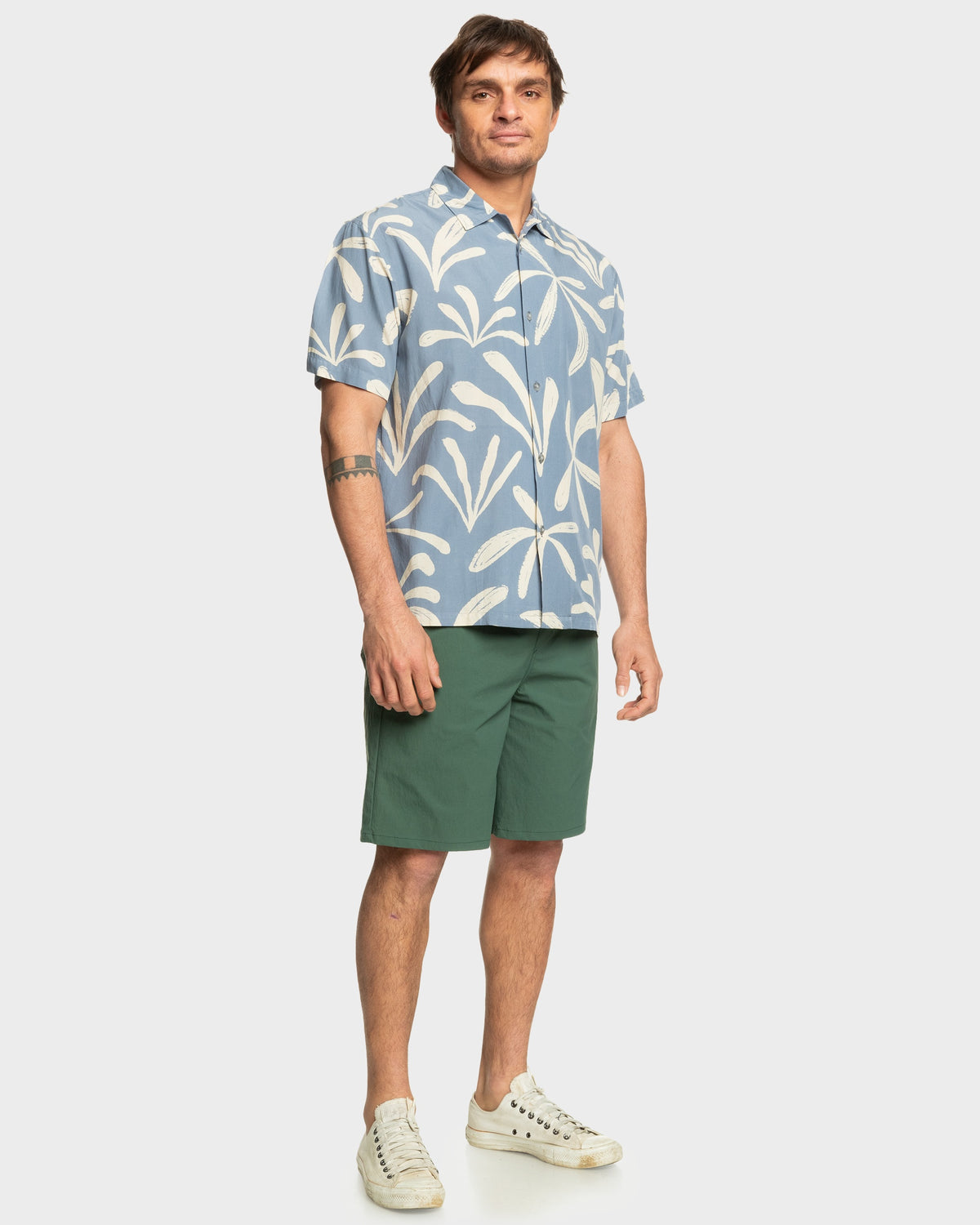 Mens Abstract Island Short Sleeve Shirt