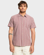 Mens Lunar Phases Casual Short Sleeve Shirt