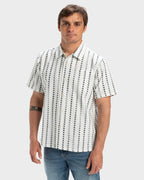 Mens Lunar Phases Casual Short Sleeve Shirt