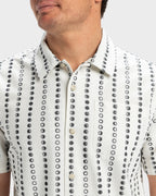 Mens Lunar Phases Casual Short Sleeve Shirt