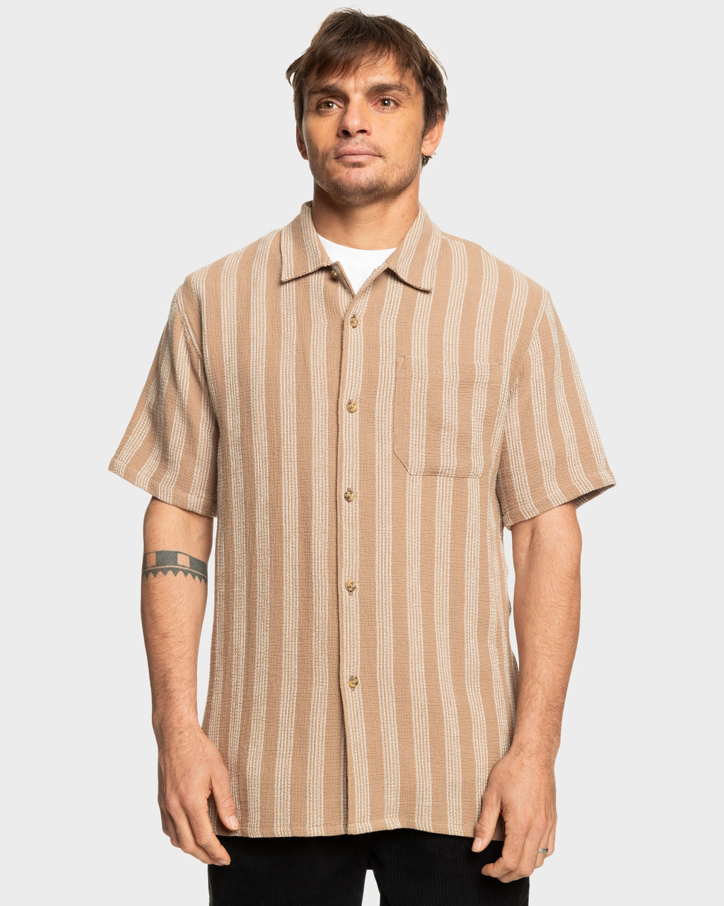 Mens Stranger Casual Short Sleeve Shirt