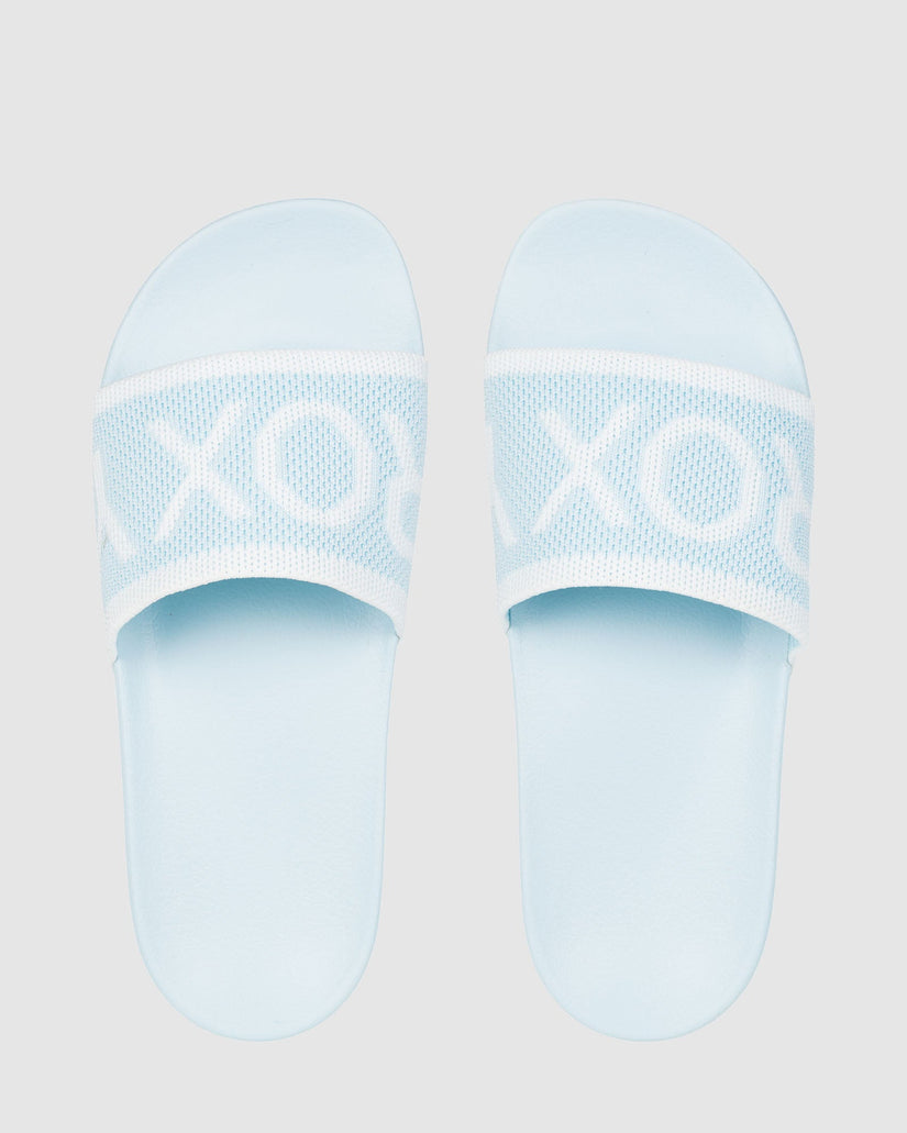 Womens Slippy Knit Slides