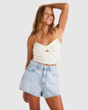 Womens Venice Cropped Strap Tank Top