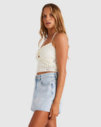 Womens Venice Cropped Strap Tank Top