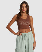Womens Roxy Vintage Cropped Vest Top