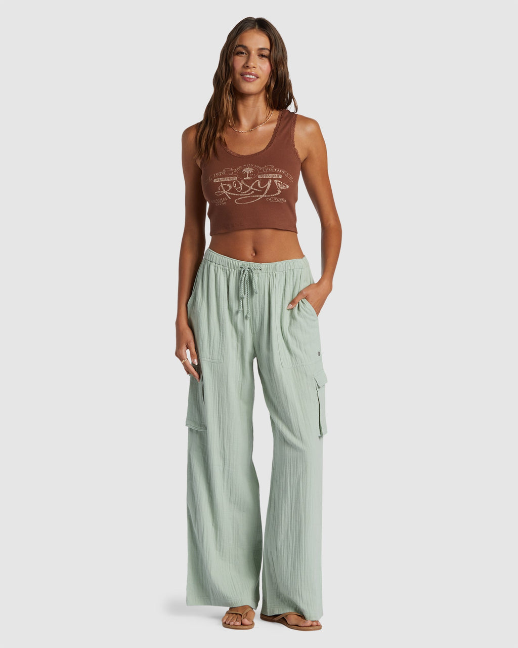 Womens Roxy Vintage Cropped Vest Top