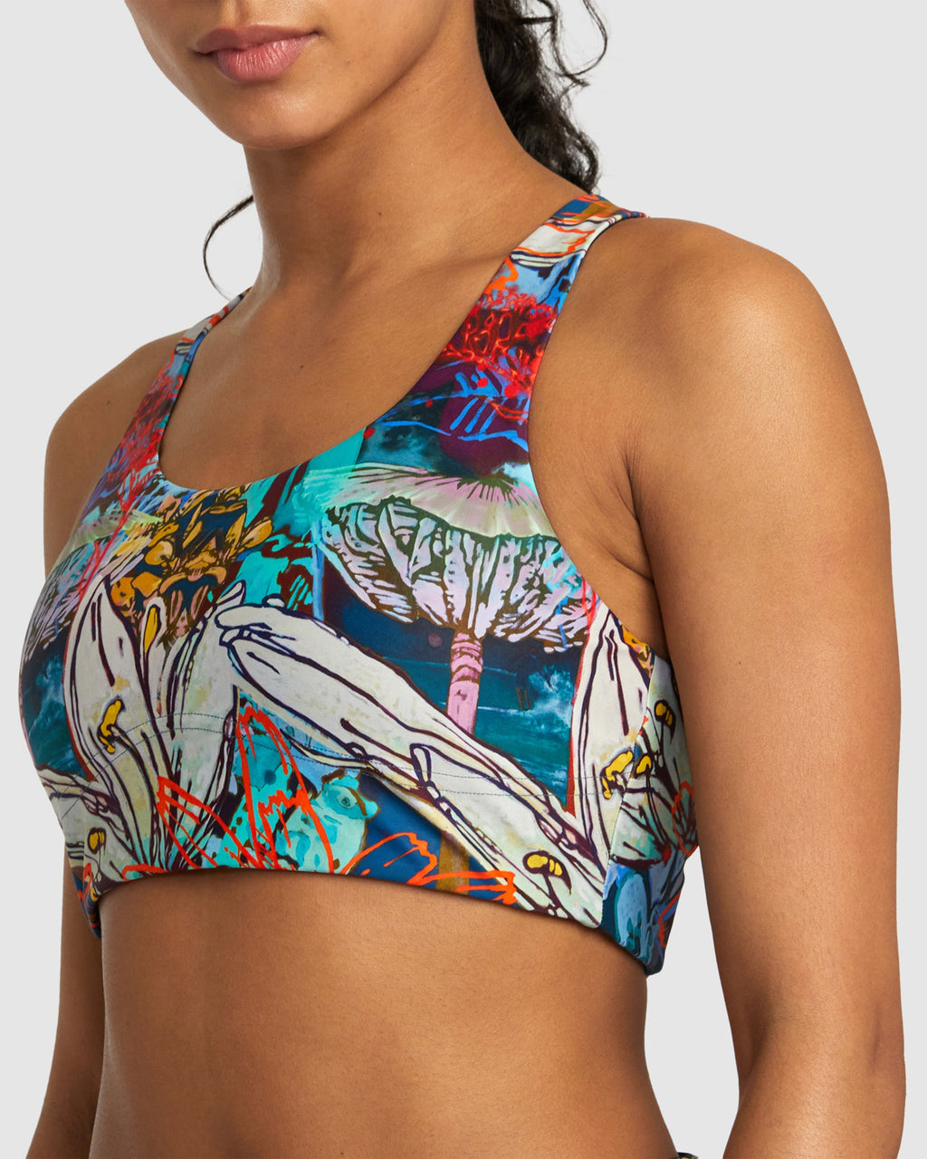 Womens Sage Cross Back Bra