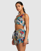 Womens Sage Cross Back Bra