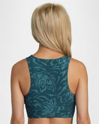 Womens Gathered Front Mid Support Sports Bra